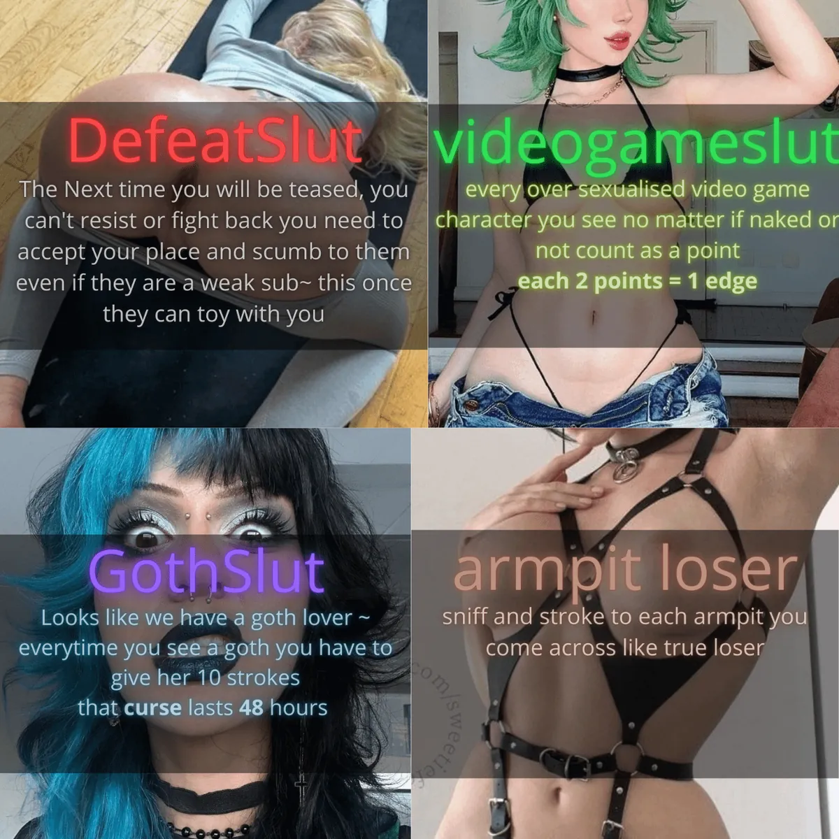 Let's play a game, how about pick a corner game where you pick one of the corners each time and do the task that is assigned to it simple right!!!? Ready to show how tough you are? Or how much of a good boy you are? Great then start ^^