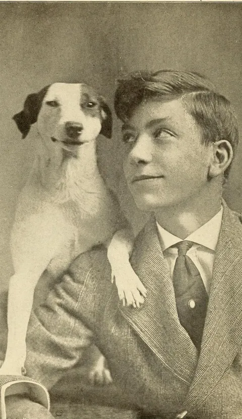 A man with his dog , 1920s