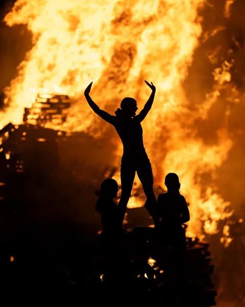 ITAP of a cheerleader at a bonfire [Portrait]