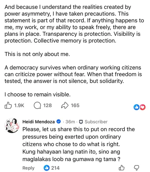 Nutribun Republic was nearly doxxed by a sitting senator on national television and released a statement about it, with the likes of Heidi Mendoza voicing their support