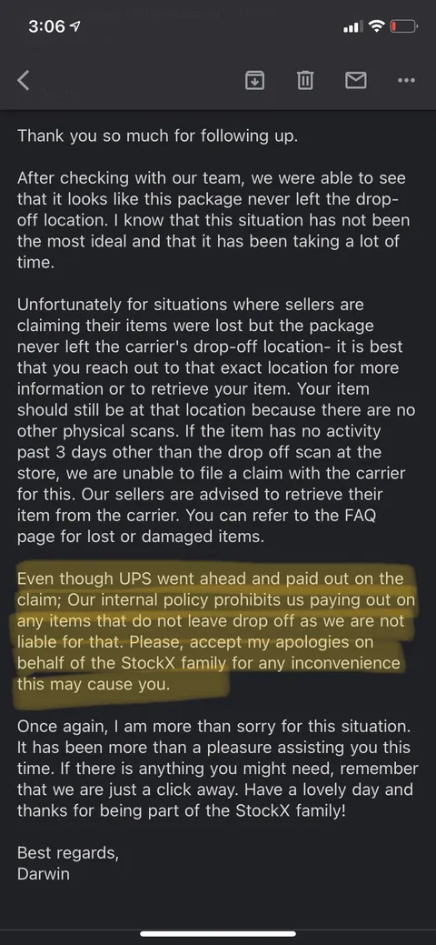 StockX straight stole from me, told me about it, and now won’t return my emails