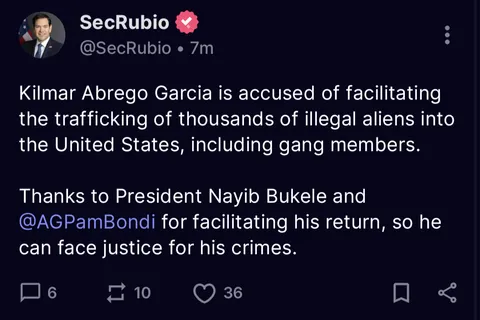 Trump admin finally bringing back Garcia, only to fabricate fake allegations of suddenly being involved in human trafficking accusations