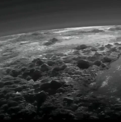 It took nine years and 3 billion miles to take this photo of Pluto's icy mountains.