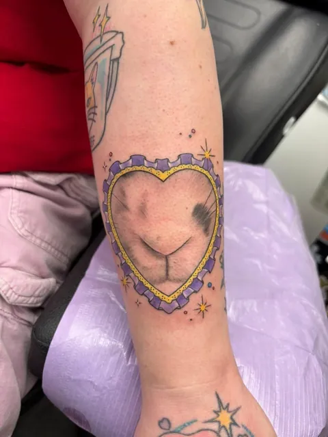 A memorial tattoo of my bunny, done by Kelsey Eddy in Paradise, NL