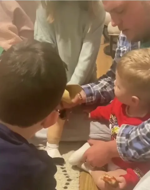 This toddler's reaction to getting his prosthetic leg is priceless 