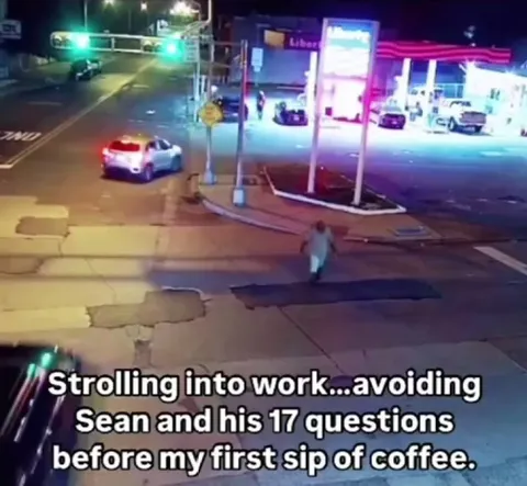 A minor traffic disruption.