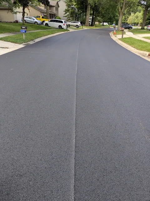 A freshly paved street