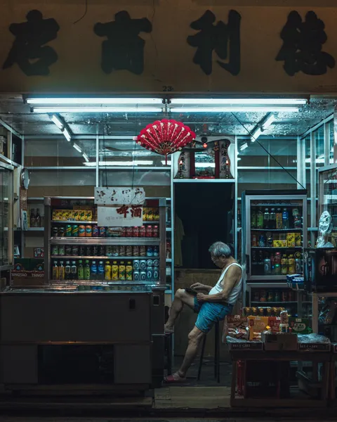 ITAP of a man in his shop.