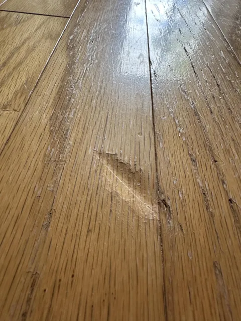 Dented hardwood floor. What are my options? I tried an iron to lift it but no luck.