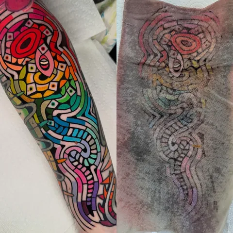 tattoos I’ve done &amp; their paper towel plasma prints • Instagram : @chidgeytattoos • Austin, TX • MP