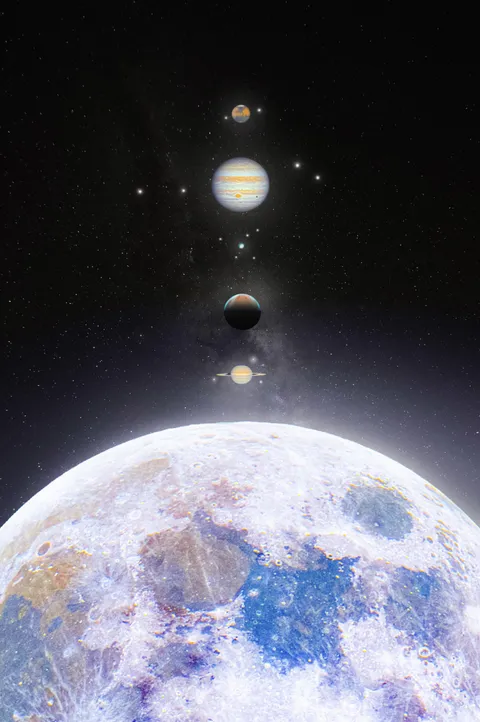 The 2025 Planetary Parade has Finally Arrived. Here it is Composited by Order of Alignment Through My Telescope.