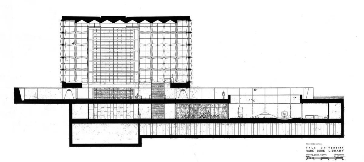 Beinecke Rare Book &amp; Manuscript Library, Yale University, New Haven, Connecticut, USA. Architect Gordon Bunshaft, 1963.
