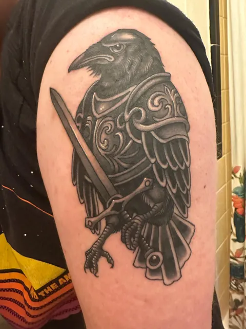 My 1st Tattoo: Sir Crowstopher the Brave!