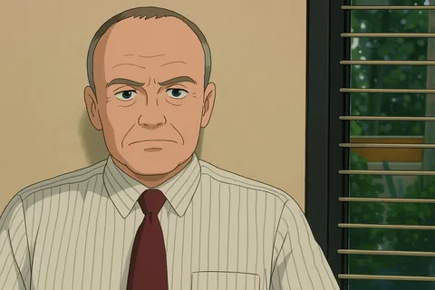 The Office in Studio Ghibli Style