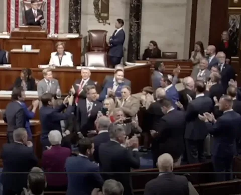 The Billionaire Bailout Bill has passed the House. 17M people about to lose healthcare. Steep cuts to Medicare, Medicaid, SNAP, clean energy initiatives. Massive tax breaks for billionaires.