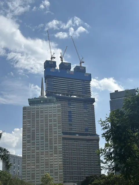 How do they get the cranes up there ?