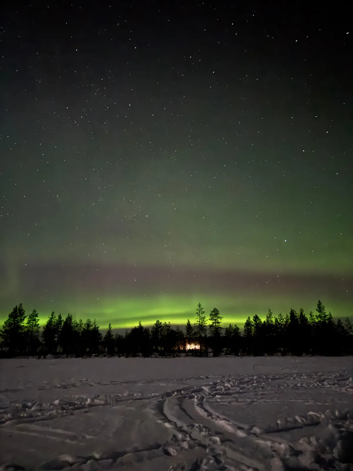 Chasing the Northern Lights in Rovaniemi and Saariselkä, Finland — finally caught them after 3 freezing nights
