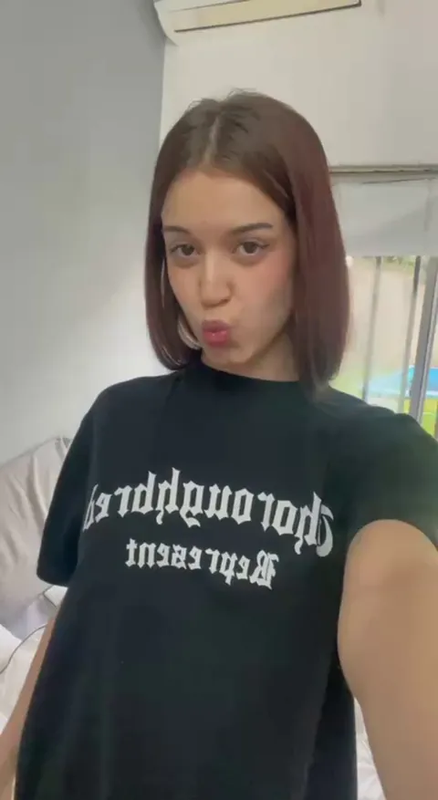 Cute teen with petite body