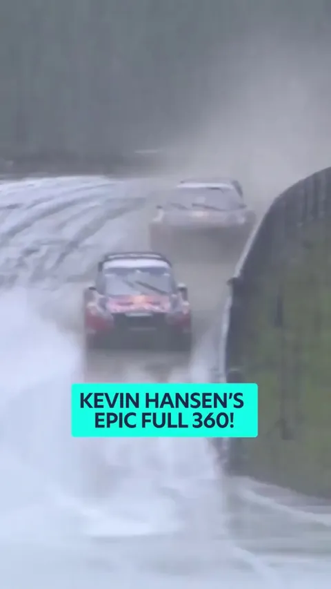 Kevin Hansen's 360° spin &amp; recovery at The World RX of Sweden (2025).