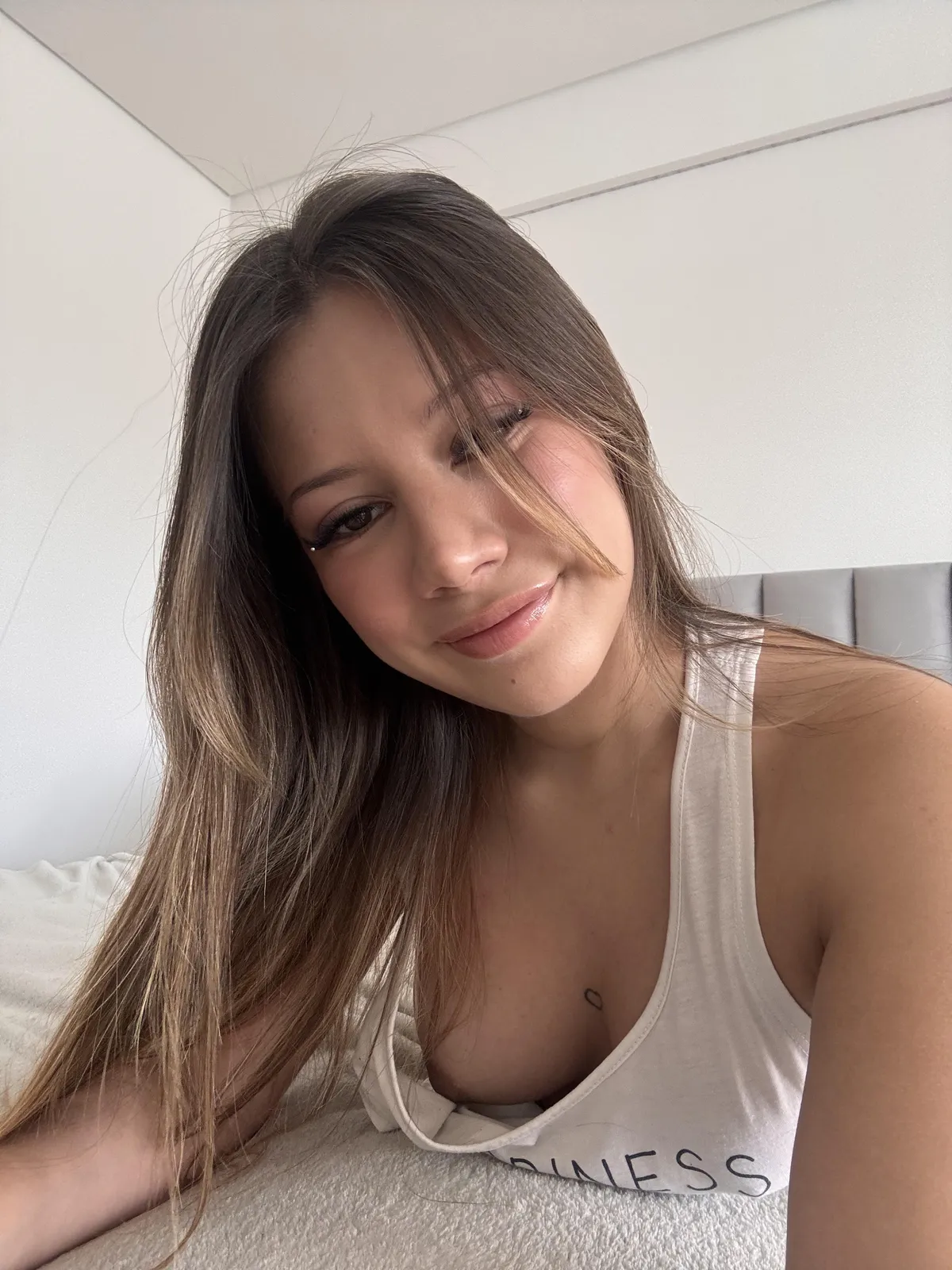 the weather has been so hot lately that I have decided not to wear a bra...