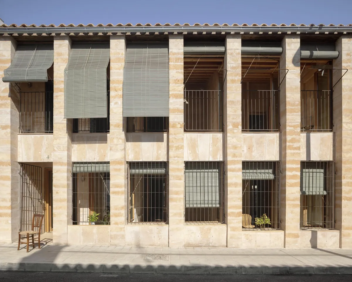 And now right across the street: 19 Social Housing Units in local Stone in Mallorca, Spain - 2023