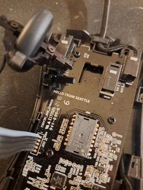 I opened up my mouse to clean it and there was a greeting from the manufacturer