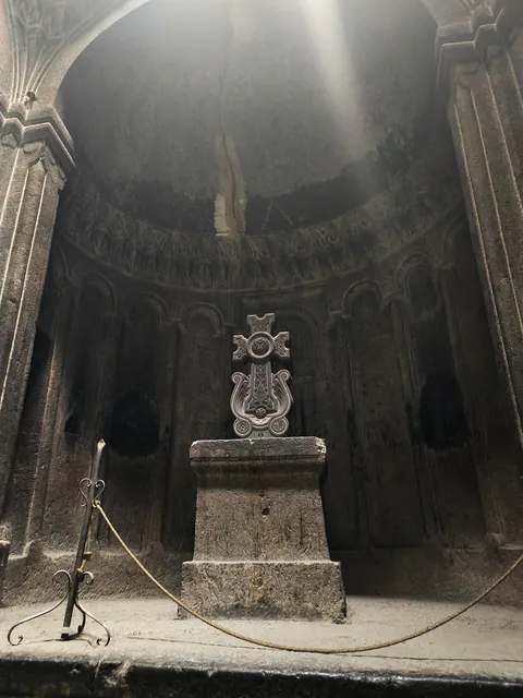 Geghard Monastery, partially carved into the rock. Armenia.