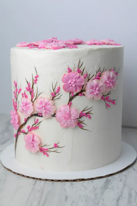 [Homemade] Raspberry-Lemon Cherry Blossom Cake