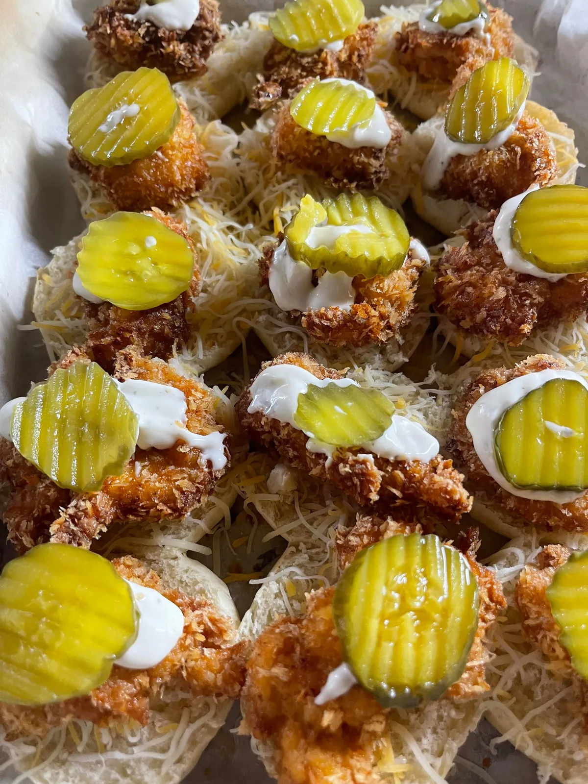 [Homemade] chicken sliders, for Halloween party