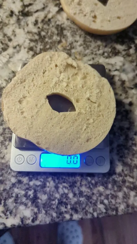 I sliced a bagel this morning