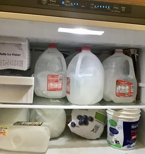 Fill Empty Space in Your Freezer With Jugs of Water