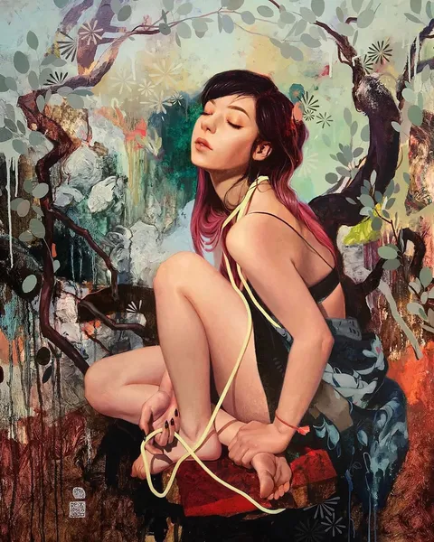 For the Times I Could Not Use My Breath, Soey Milk, Oils, 2019