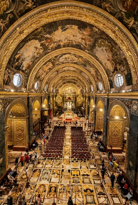 St John's Co-Cathedral main interior, Malta [OC]