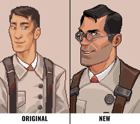 Heard you guys like to see old pixel art get redrawn. 5 year difference!