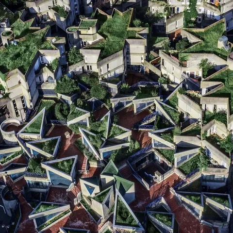 Les Étoiles d'Ivry Housing Complex in Ivry-sur-Seine, France by Jean Renaudie (1975)