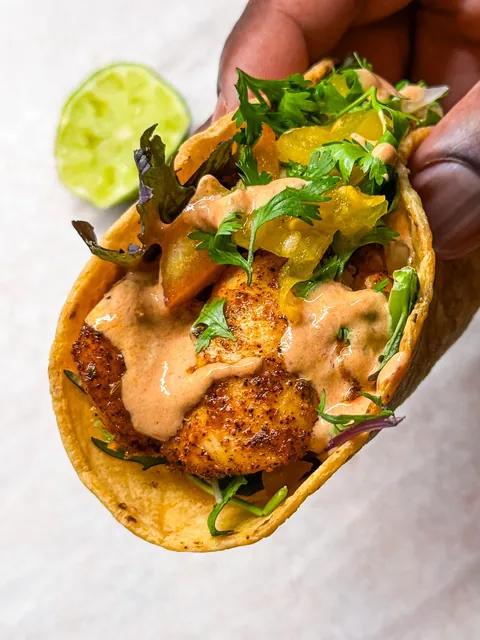 [Homemade] Fish tacos with chipotle sour cream