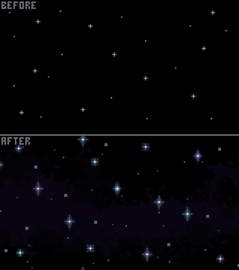 I redesigned the space background for my game