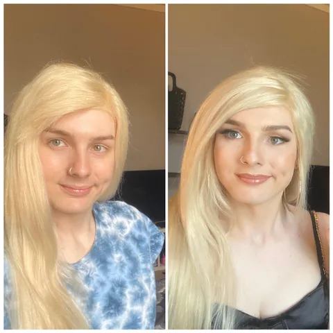 Was Feeling my makeup today, here’s a before and after (CCW)