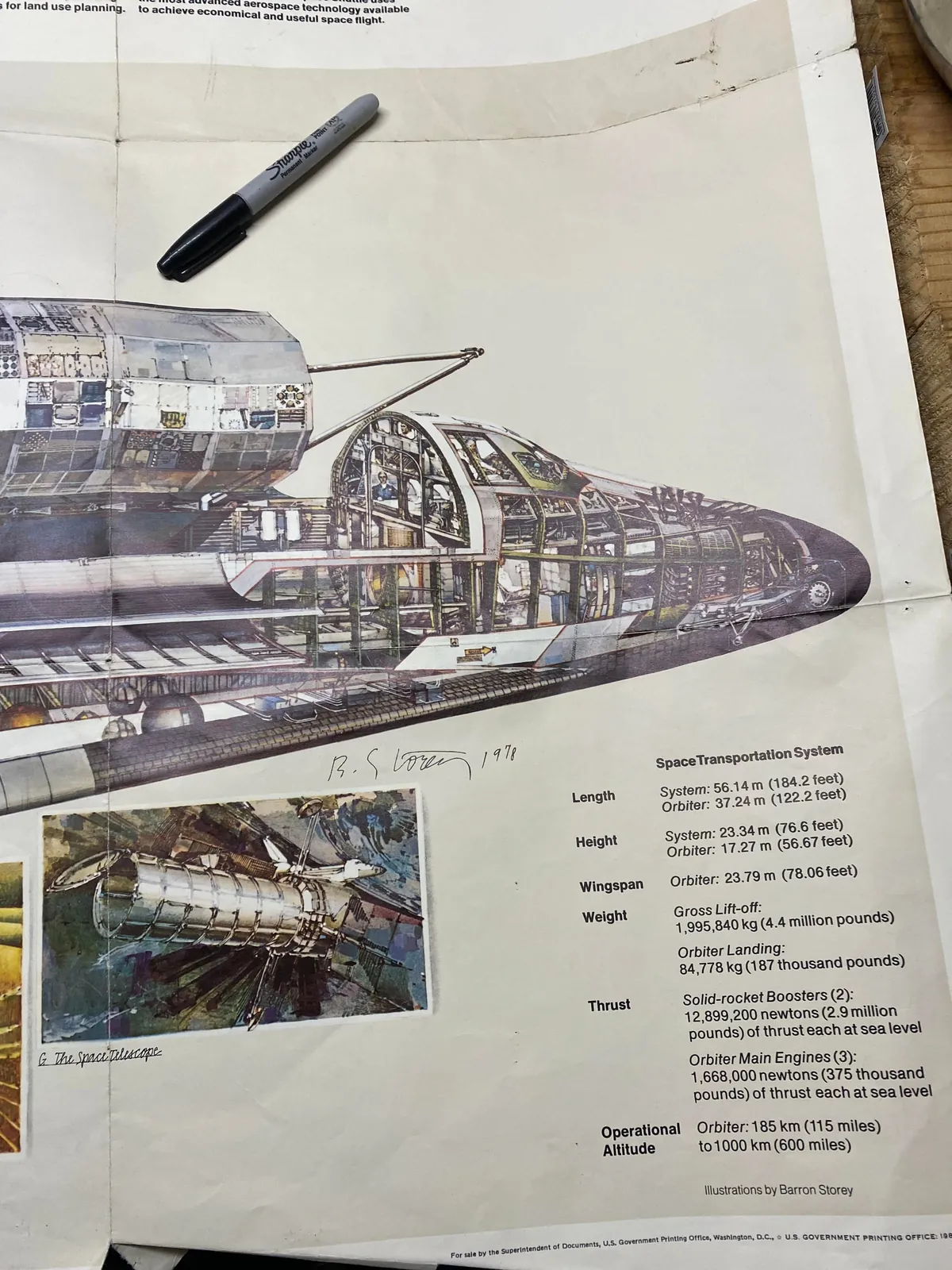 Space Shuttle poster i kept from grade school