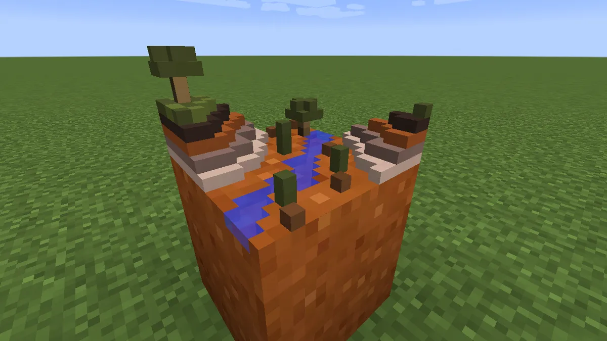 I know mini biomes died a while ago, but i don't remember seeing one made with chisels and bits so here's a mesa!