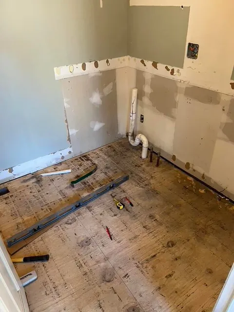 New laundry nook in our 150yr old house! After/Before and Full Process