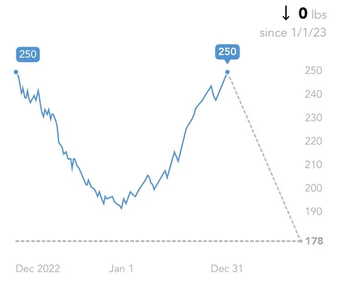 I regained all of the weight that I lost in 2023
