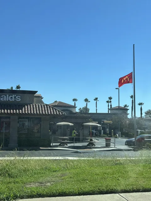 This McDonald’s flag at half-staff