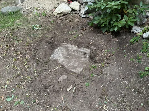 Preparing a garden bed - did I find … a grave?