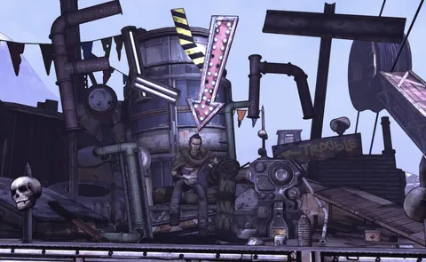 Just noticed in Borderlands (2009), the pipes and signs spells out Baron Flynt name.
