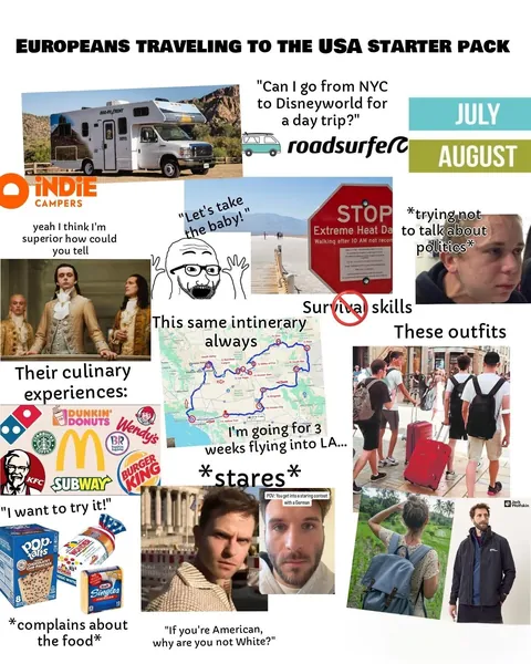 Europeans traveling to the USA starter pack