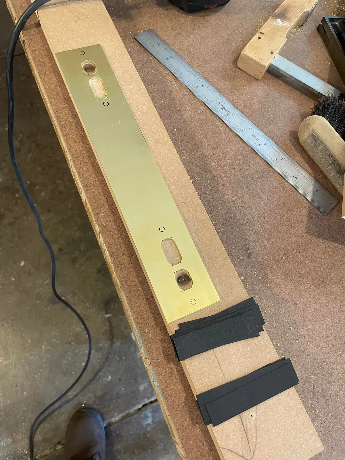 Finally got around to fixing my mortise lock strike plate.