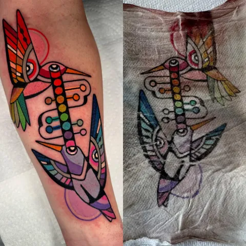 tattoos I’ve done &amp; their paper towel plasma prints • Instagram : @chidgeytattoos • Austin, TX • MP