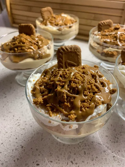 Lotus Biscoff cheesecake cups that my wife made