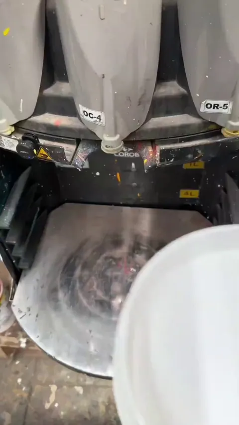 The process of making paint of a specific color